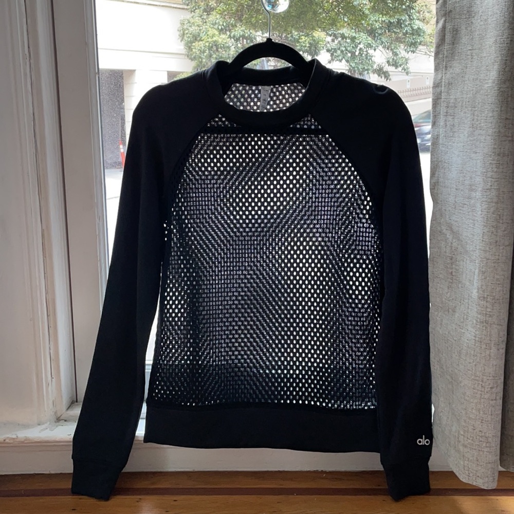 Alo Yoga Sweatshirt | Mesh Pullover | Long Sleeve
